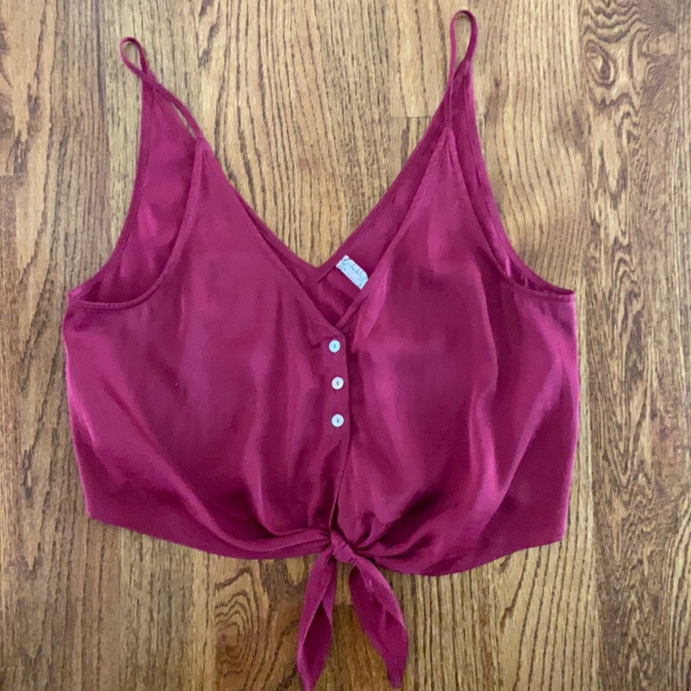 Free People plum crop top